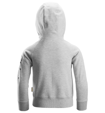 Mikina na zip s kapucí dětská šedá