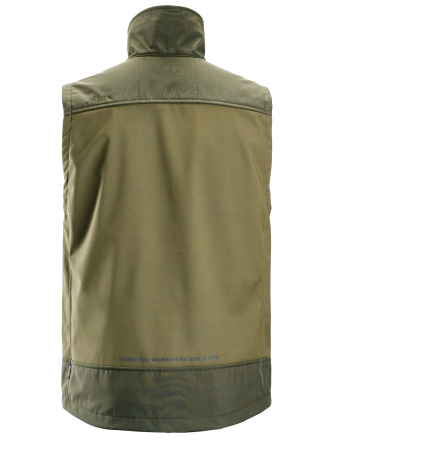 Softshellová vesta AllroundWork Stretch khaki