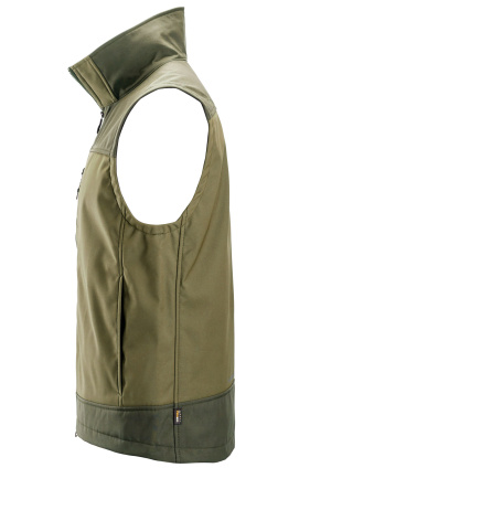 Softshellová vesta AllroundWork Stretch khaki