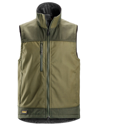 Softshellová vesta AllroundWork Stretch khaki