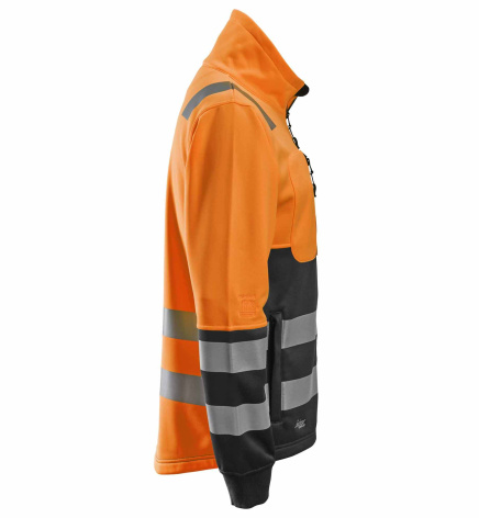 Mikina AllroundWork reflexní na zip, tř. 2 oranžovo černá