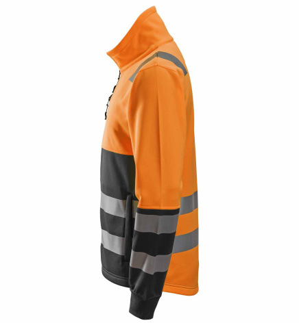 Mikina AllroundWork reflexní na zip, tř. 2 oranžovo černá