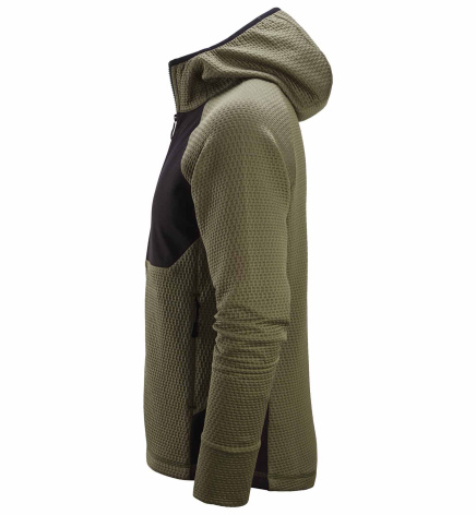 Mikina FlexiWork Active Comfort s kapucí khaki/černá
