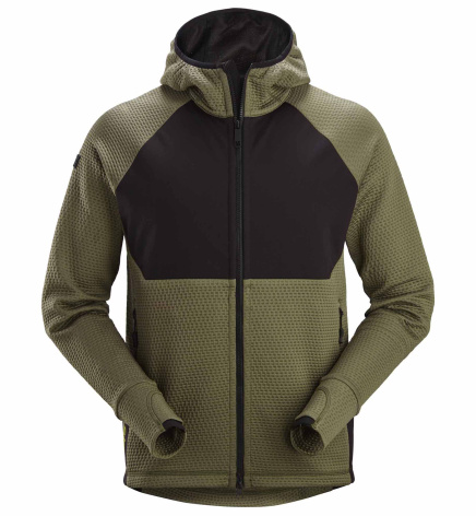 Mikina FlexiWork Active Comfort s kapucí khaki/černá