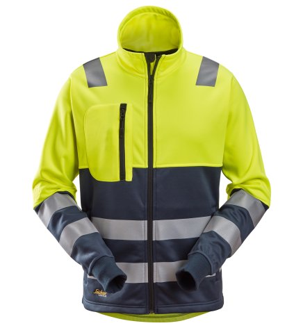 Reflexní mikina AllroundWork na zip, třída 2 žluto-modrá