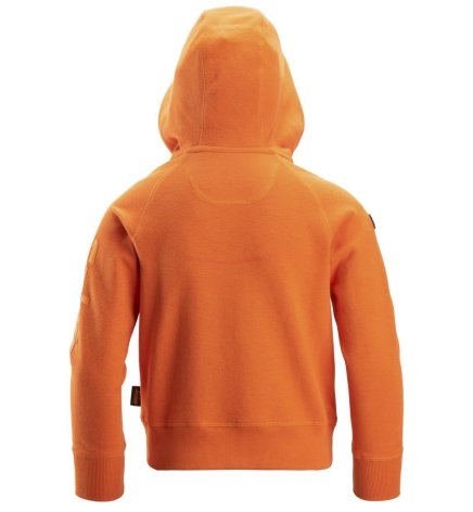 Mikina na zip s kapucí dětská oranžová