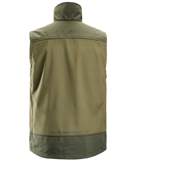 Softshellová vesta AllroundWork Stretch khaki