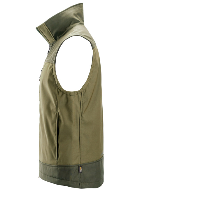 Softshellová vesta AllroundWork Stretch khaki