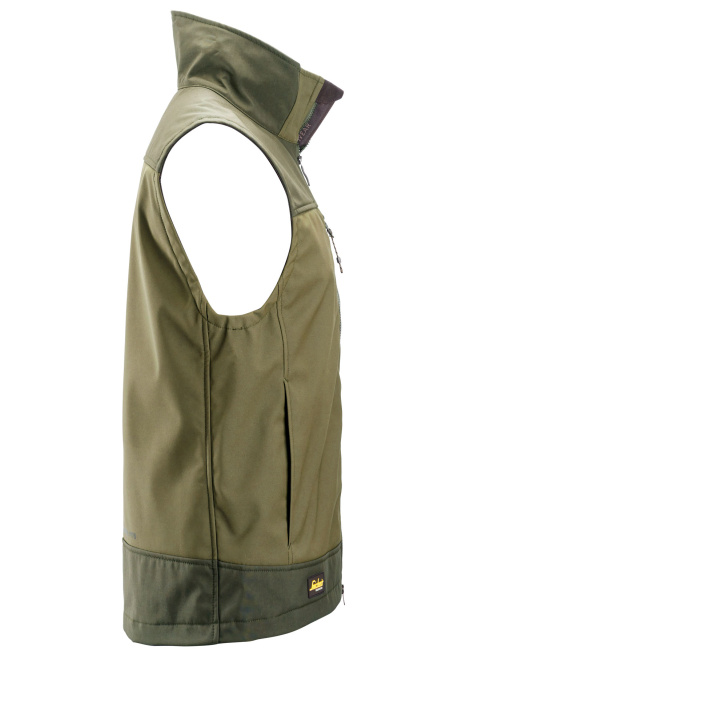 Softshellová vesta AllroundWork Stretch khaki