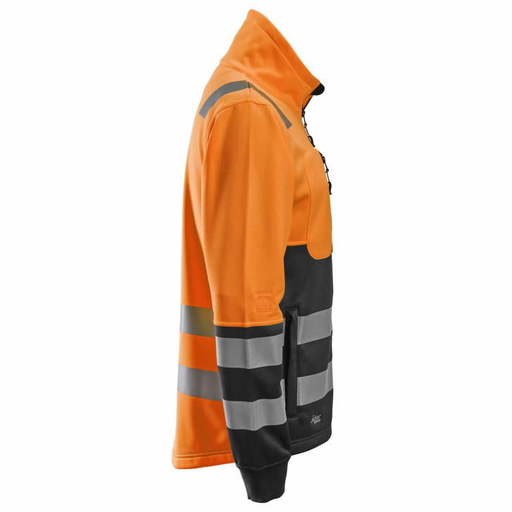 Mikina AllroundWork reflexní na zip, tř. 2 oranžovo černá