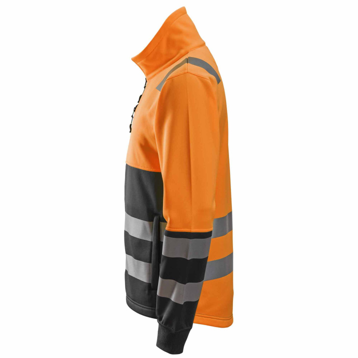 Mikina AllroundWork reflexní na zip, tř. 2 oranžovo černá