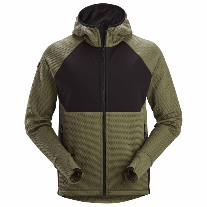 Mikina FlexiWork Active Comfort s kapucí khaki/černá