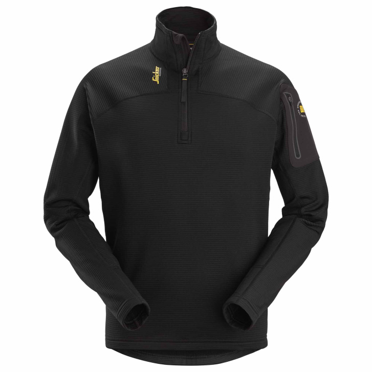 Mikina funkční Mikrofleece na 1/2 zip černá