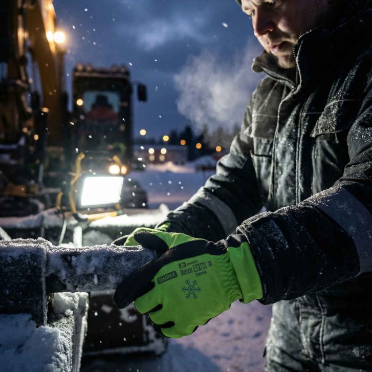 Reflexní rukavice Tamrex HexaGrip Thermo Hi-Vis